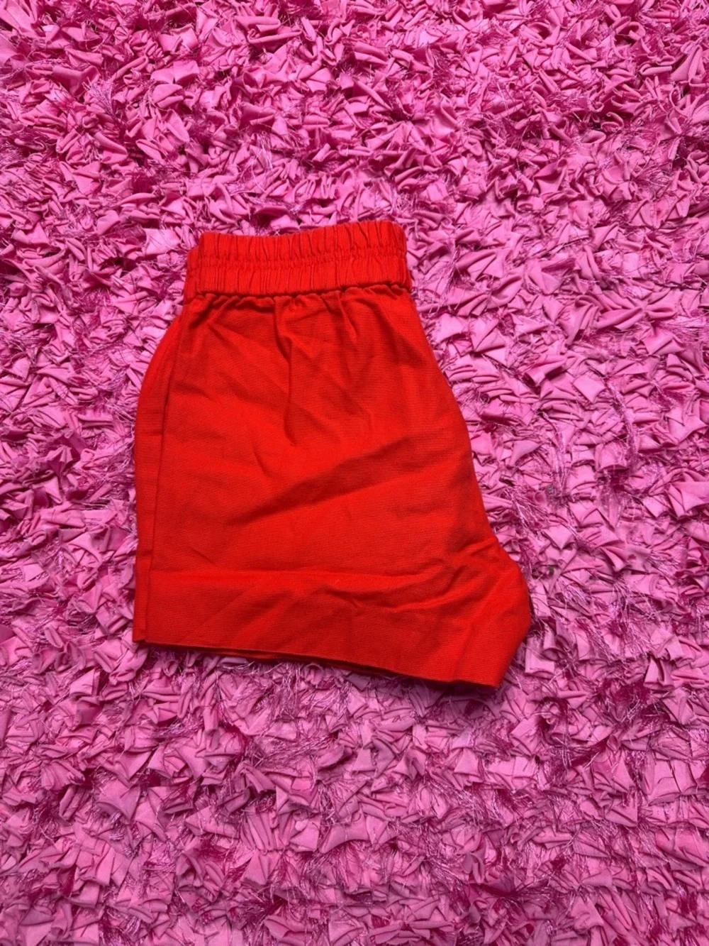 J. Crew Bright Red Elastic-Waist Athletic Shorts